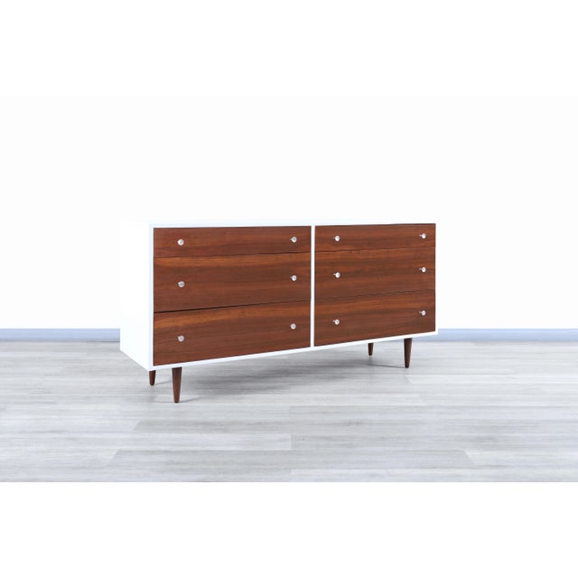 Mid-century modern two-tone dresser designed by Milo Baughman for Glenn of California in the United States during the...