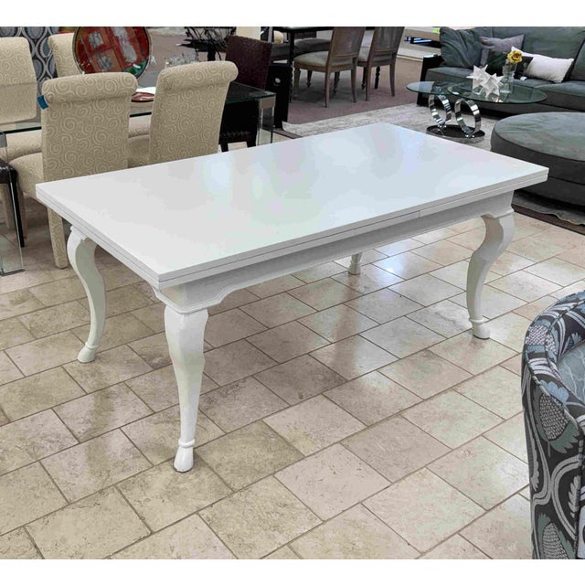 Vintage Painted French Country Extension Dining Table For Sale - Image 4 of 16