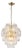 Aloadecor Hand-Blown Glass Chandelier in Warm Brass For Sale