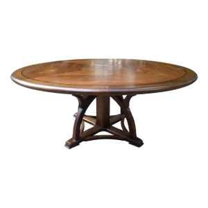 Bold Walnut Dining Table W/H Gaboon Ebony Embellishments. Seat 8 +