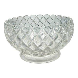 Vintage Tiffin-Franciscan Williamsburg Fused Glass Punch Bowl (13 In.) For Sale