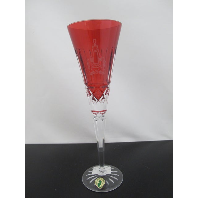 Waterford Crystal holiday champagne toasting flute from the '12 Days of Christmas" collection. This glass represents the...