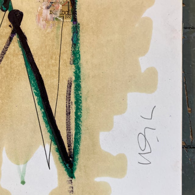 Contemporary Contemporary Original Wayne Cunningham Abstract Painting/Collage Signed For Sale - Image 3 of 6