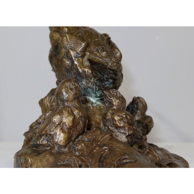 Vilavan, Pheasant and Her Young, Early 20th Century, Bronze For Sale - Image 14 of 18