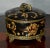 1980s Vintage Hand Painted Asian Style Oval Box W/Lid & Brass Ormolu For Sale - Image 5 of 11