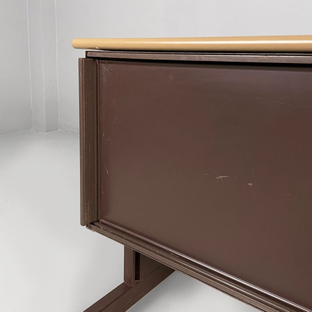 Italian Brown Metal Synthesis 45 Sideboard attributed to Ettore Sottsass for Olivetti, 1970s For Sale - Image 15 of 18
