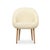 Niemeyer Dining Chair in Oak and White Bouclé from Insidherland, in New conditions. Designed from 2000 Labeled by Maker