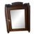 Antique Industrial Oak Storage Cabinet With Ontario Laundry Beveled Mirror For Sale