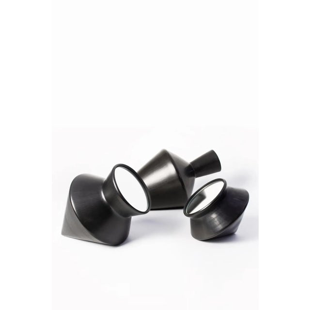 Not Yet Made - Made To Order Black 30 Decorative Object and Table Mirror in Bucchero by Studio Lievito + Maddalena Vantaggi For Sale - Image 5 of 6