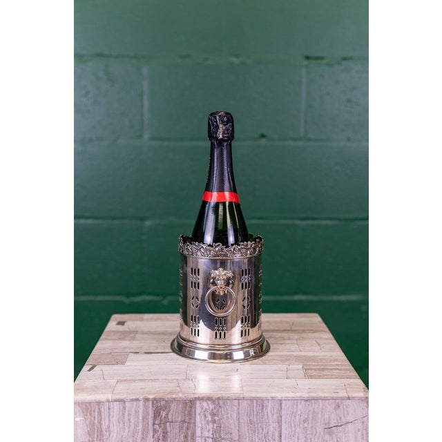 Late 19th Century Victorian English Silver Plate Wine Bottle Holder For Sale - Image 4 of 10