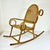 Chestnut Early 20th C French Boho Chic Coastal Child-Size Bentwood & Cane Rocking Chair, After Thonet For Sale - Image 8 of 15
