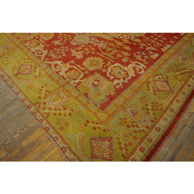 Textile Late 19th Century Turkish Oushak Carpet ( 9' x 12' - 270 x 365 cm ) For Sale - Image 7 of 9
