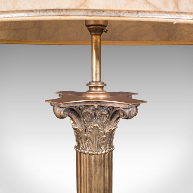 Vintage Standard Lamp, English, Brass, Room Light, Regency Revival, Mid Century For Sale - Image 9 of 12