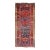 Antique Kurdish Gallery Rug With Indigo Field and Bold Tribal Medallions For Sale