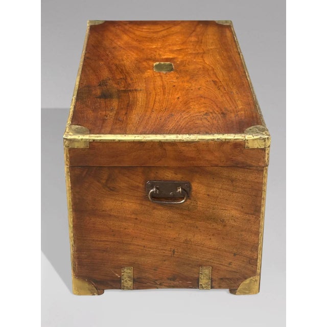 Large Camphor Wood Campaign Trunk, 1880s For Sale - Image 9 of 13
