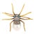 Vintage Pearl Diamond 18k Yellow Gold Silver Spider Brooch For Sale