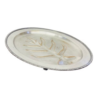 Mid 20th Century Vintage Wm Roger’s Silverplate Meat Serving Tray For Sale