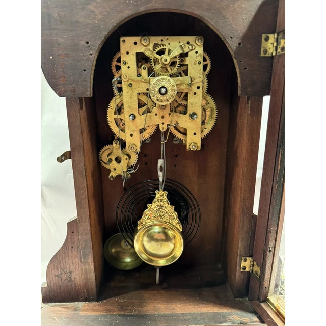 19th Century Parlor Mantel Clock by Russell & Jones For Sale - Image 4 of 7