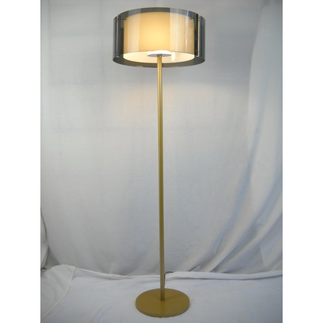 Mid-Century Modern Lucite Shade Floor Lamp | Chairish