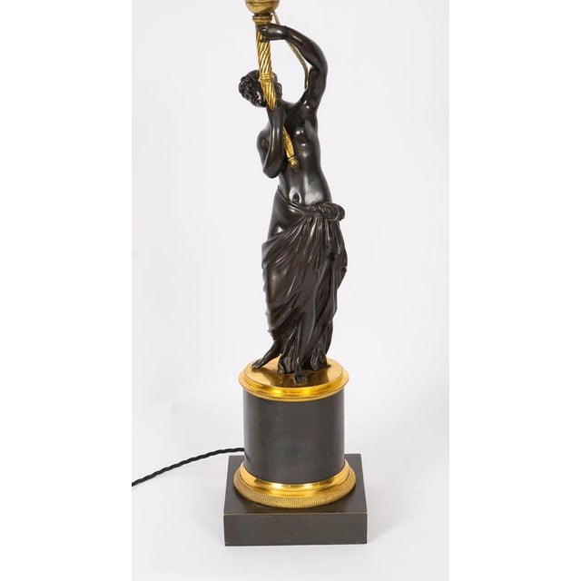Antique French Bronze and Ormolu Two Light Candelabra, Set of 2 For Sale - Image 14 of 18