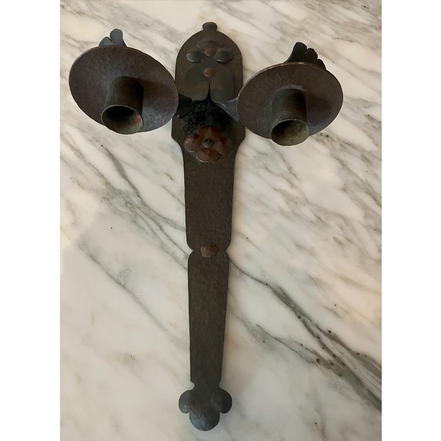 19th Century Wall Hanging Candlestick Holders - a Pair For Sale - Image 4 of 4