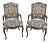 Astoria Imports French Style Carved Mahogany Arm Chairs - a Pair For Sale