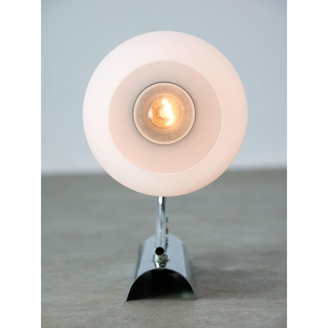 Vintage Italian Chrome and Opaline Wall Lamp, 1970s For Sale - Image 6 of 8