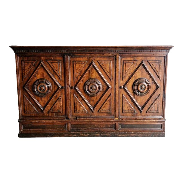 Early 18th Century Italian Carved Walnut Credenza For Sale