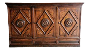 Early 18th Century Italian Carved Walnut Credenza