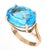 Sky Blue 14k Gold Oval Blue Topaz Cocktail Ring For Sale - Image 8 of 8
