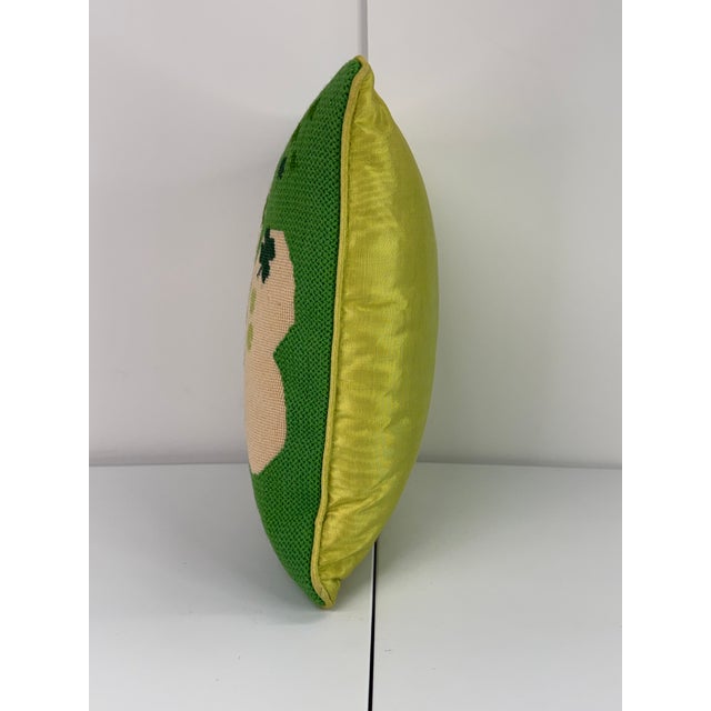 Mid-Century Modern Vintage Shamrock Throw Pillow For Sale - Image 3 of 12