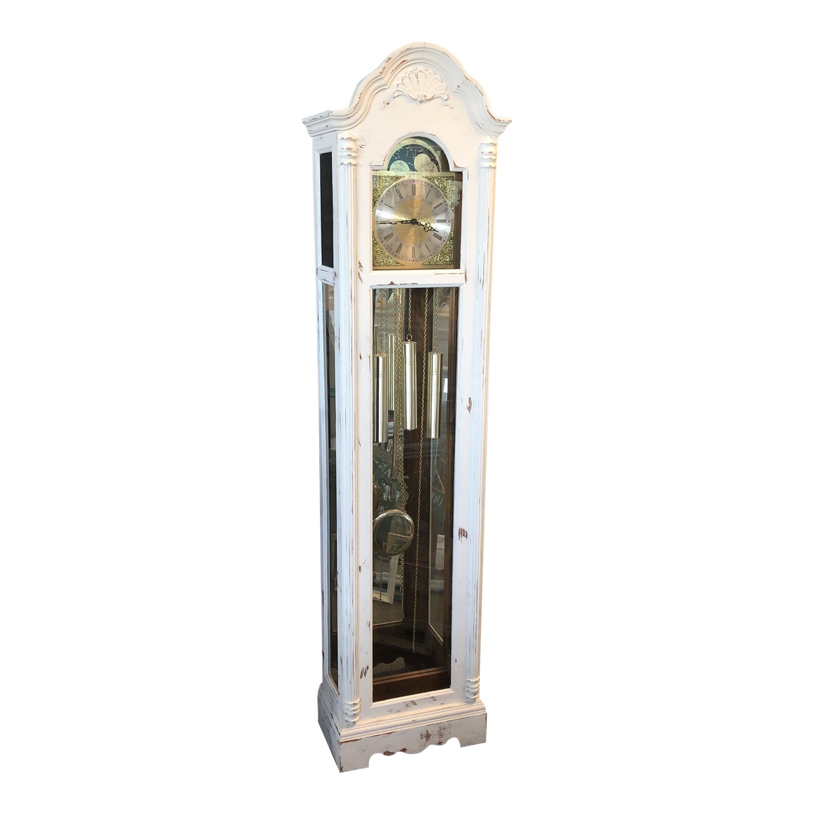 Howard Miller “Shabby Chic” Distressed Grandfather Clock Chairish