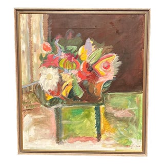 Ante Gerhard, Still Life, 1969, Oil Painting on Canvas, Framed For Sale
