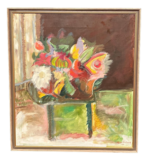 Ante Gerhard, Still Life, 1969, Oil Painting on Canvas, Framed