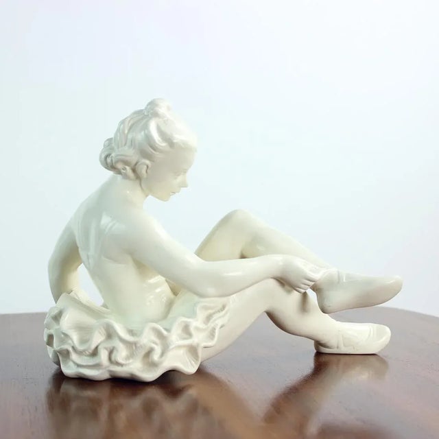 Jihokera, Ballet Dancer, Czechoslovakia, 1960s, Glazed Plaster For Sale - Image 12 of 12