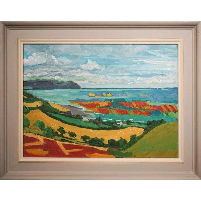 En plein air (painted outside on location) oil sketch of a view on the way back from minehead. Artist: jackson approx...