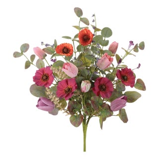 Poppy and Tulip Floral Bush (Set of 2) For Sale