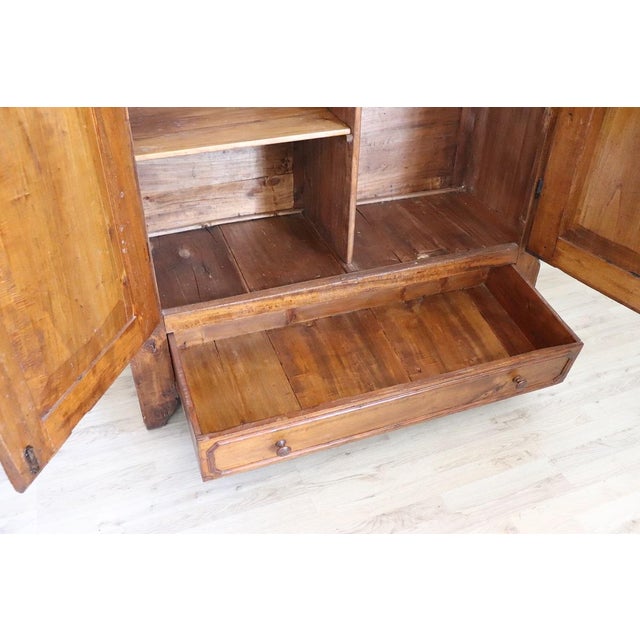 Tan Antique Poplar Wood Wardrobe, 1800s For Sale - Image 8 of 13