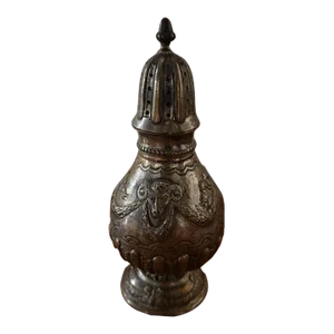 Circa 1890 German Berry & Co. .800 Silver Ram's Head Motif Sugar Shaker
