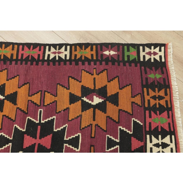 1970s Tribal Red Ethnic Kilim Rug For Sale - Image 9 of 13