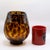 Vintage Hand-Blown Amber Tortoiseshell Art Glass Vase / Votive Holder For Sale - Image 10 of 10