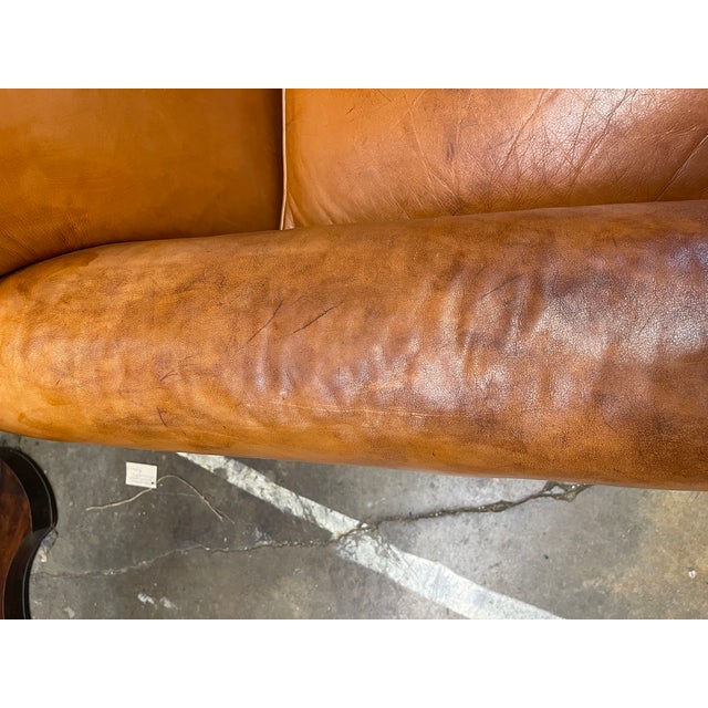 Brown Ralph Lauren Leather Club Chair For Sale - Image 8 of 9