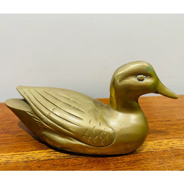 Brass Mid Century Brass Duck For Sale - Image 8 of 9