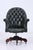 Antique Chesterfield Leather Armchair with Casters For Sale - Image 11 of 11