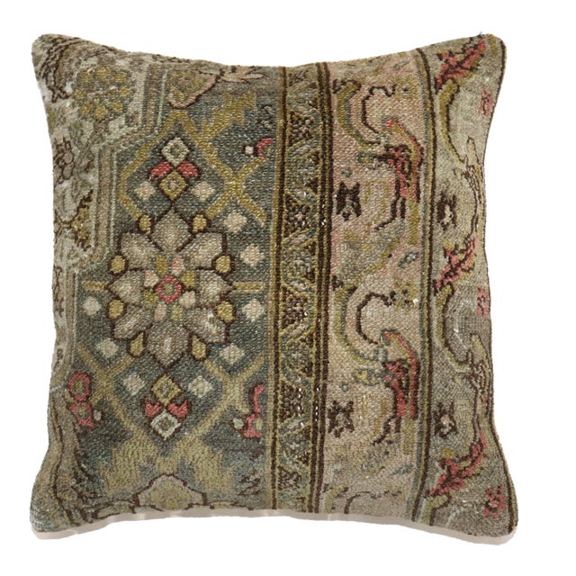 Traditional Persian Rug Pillow For Sale