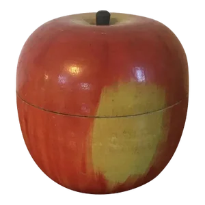 Antique Early 20th Century Carved Wood Apple Box Containing Horse Race Game