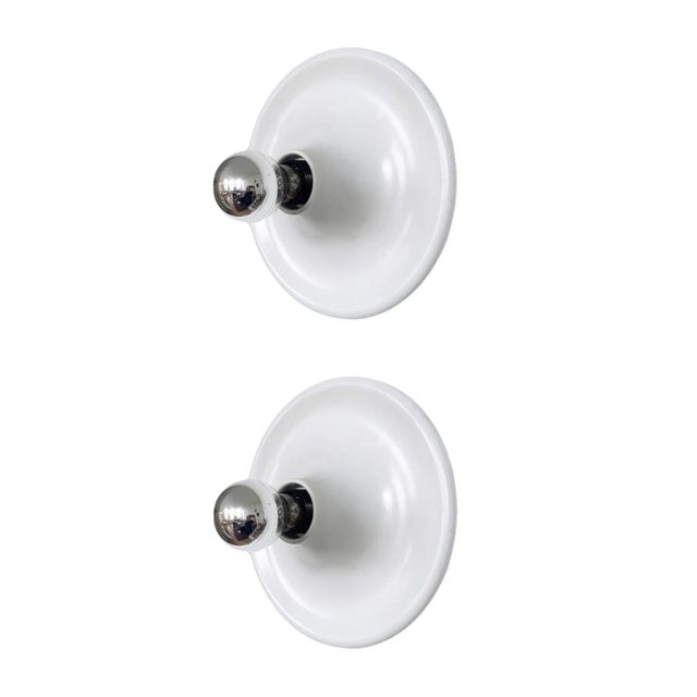 Vintage Italian White Wall Sconces by Targetti Sankey, 1980s, Set of 4 For Sale - Image 6 of 10