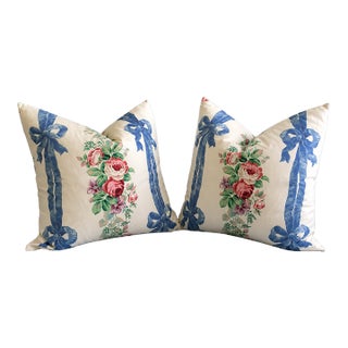 Mario Buatta Newly Made Vintage Chintz Down and Feather Plush Pillows Grandmillenial Style For Sale