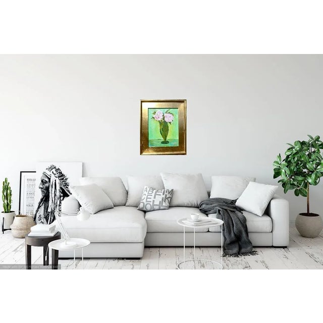 "Two French Roses" Contemporary Oil Painting by Martha Holden For Sale In Los Angeles - Image 6 of 6