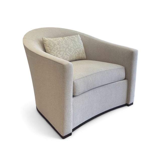 Holly Hunt Holly Hunt Sevilla Swivel Lounge Chairs, a Pair For Sale - Image 4 of 17